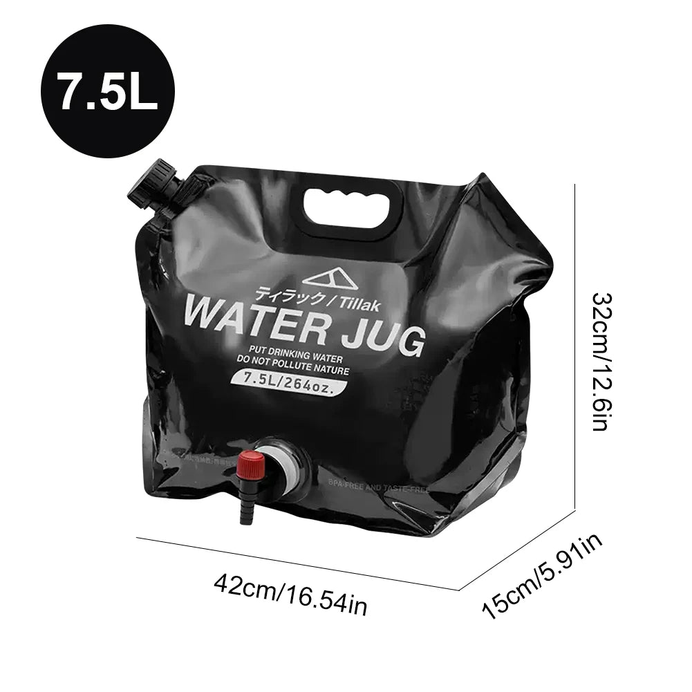 13-5L Car Water Bucket Large Capacity Drinking Water Bag Outdoor Camping Water Tank Carrier Canister for Car Vehicles Driving