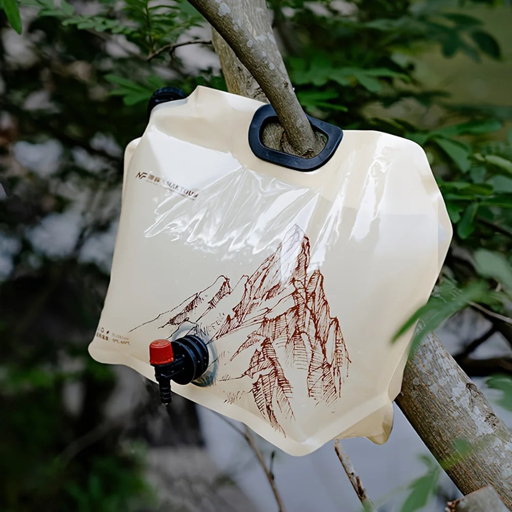 Car Mounted Outdoor Drinking Water Bag 8l Large Capacity Folding Water Container Portable Folding Water Bag Camping Supplies