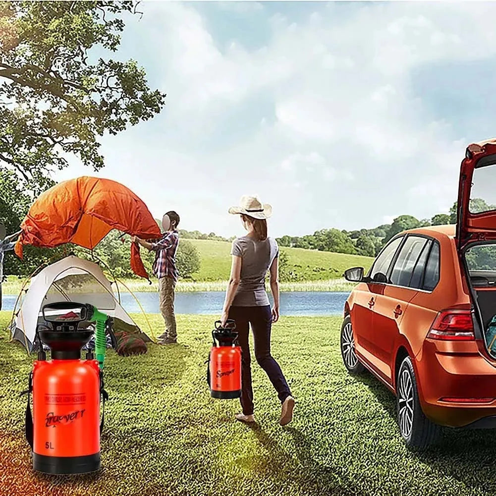 5/8L Car Washing Small Sprayer Portable Outdoor Camping Shower Multi-Function Bath Sprayer Watering Flowers For Travel