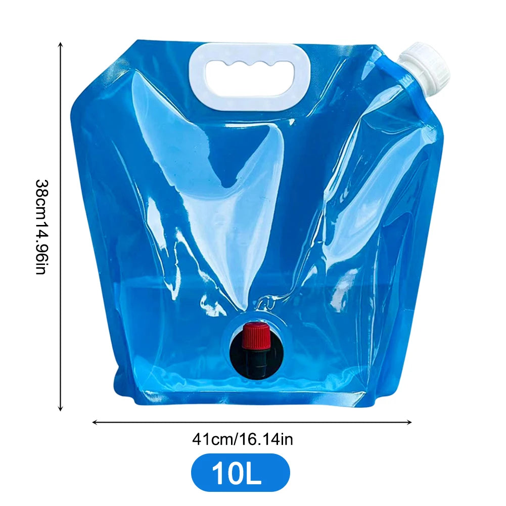13-5L Car Water Bucket Large Capacity Drinking Water Bag Outdoor Camping Water Tank Carrier Canister for Car Vehicles Driving