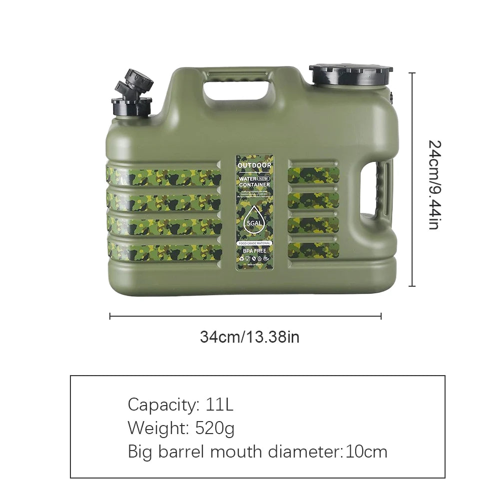 13-5L Car Water Bucket Large Capacity Drinking Water Bag Outdoor Camping Water Tank Carrier Canister for Car Vehicles Driving