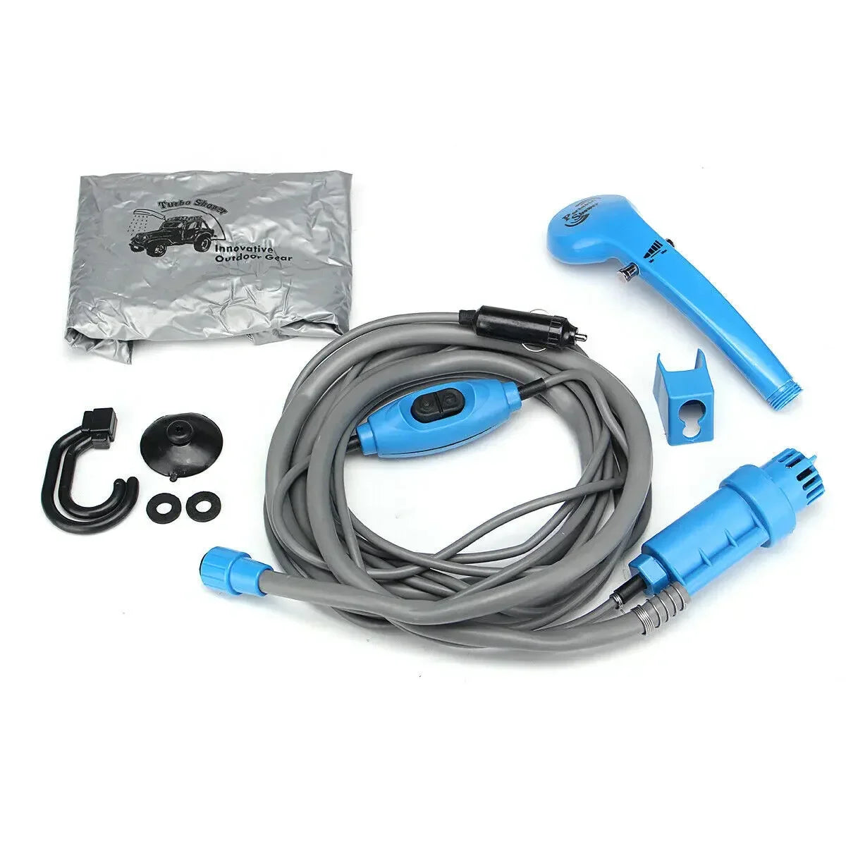 12V Portable Car Shower Outdoor Camping Travel Shower Cleaning Tool Car Washer Car Washing with Cigarette Lighter