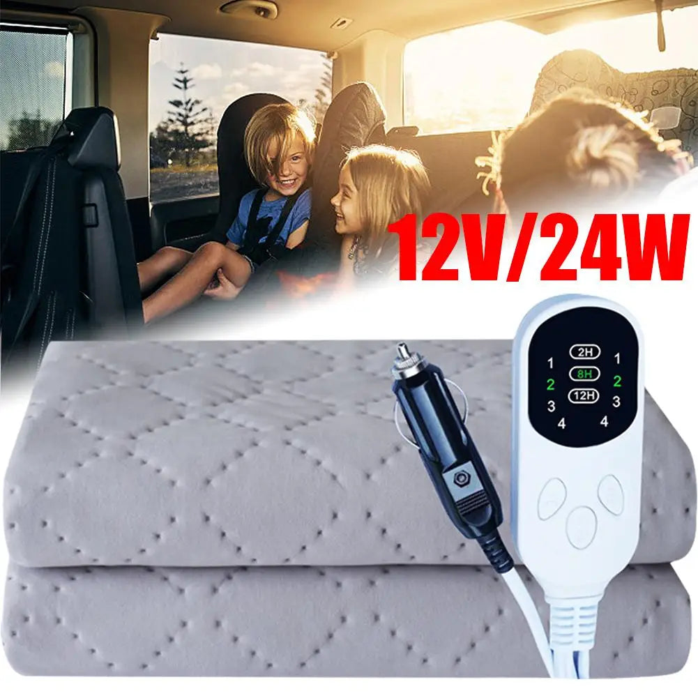 12V Car Heating Blanket Auto Sleeper Warm Heater For Camping Trucks Off-Road Vehicles Heated Blanket Seats Heater Warm Heat J6K2
