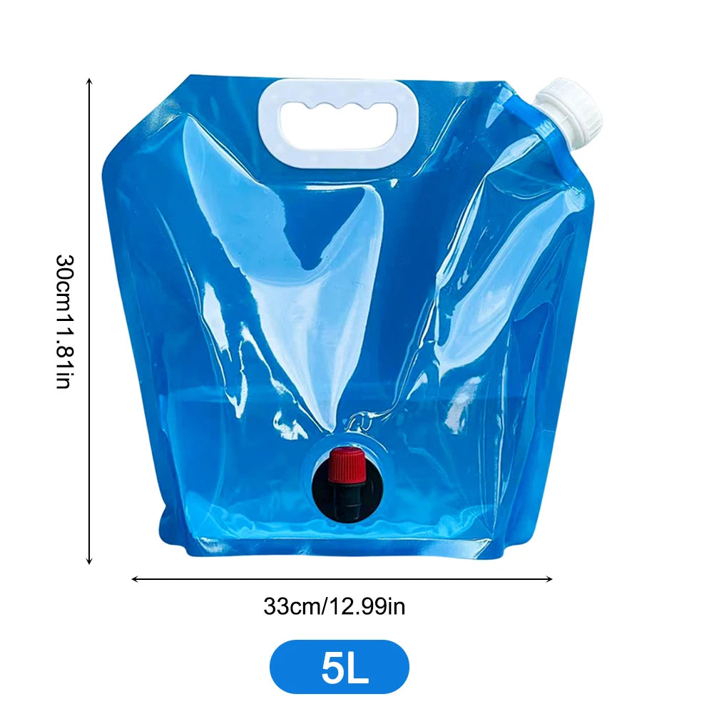 13-5L Car Water Bucket Large Capacity Drinking Water Bag Outdoor Camping Water Tank Carrier Canister for Car Vehicles Driving
