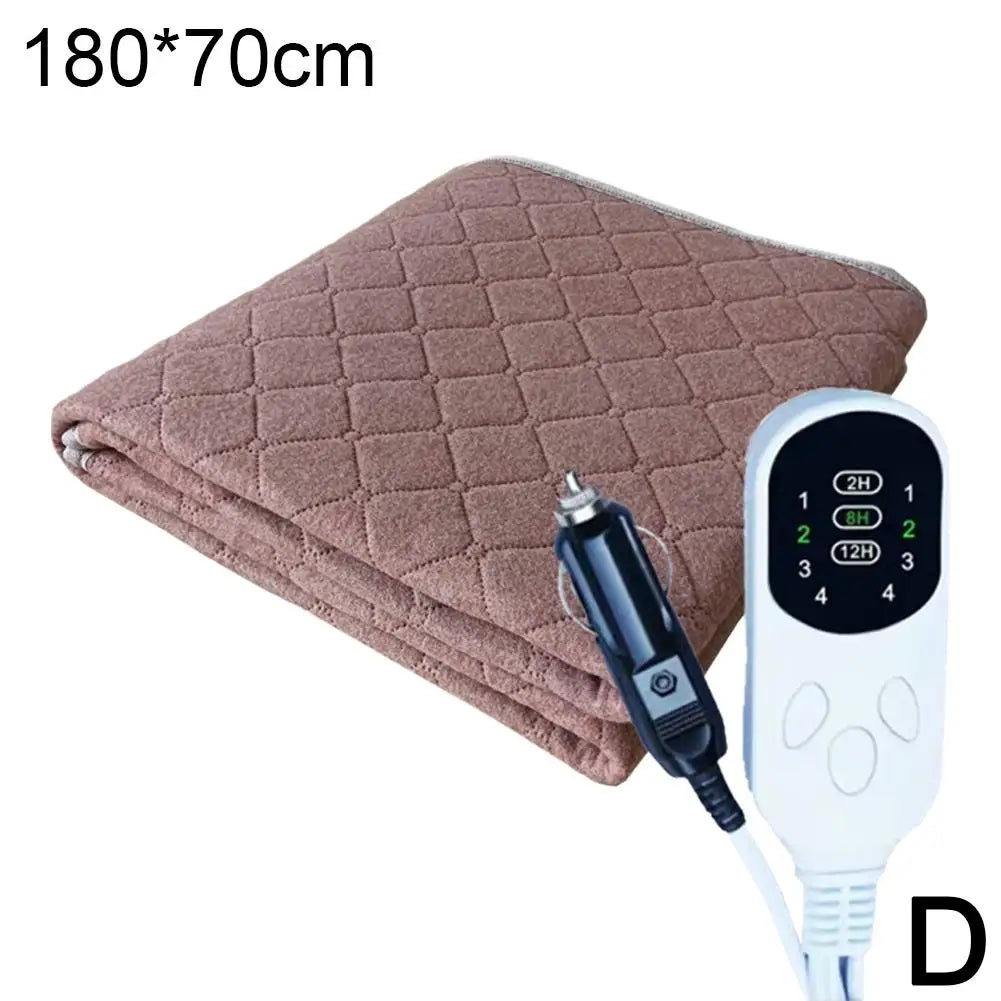12V Car Heating Blanket Auto Sleeper Warm Heater For Camping Trucks Off-Road Vehicles Heated Blanket Seats Heater Warm Heat J6K2