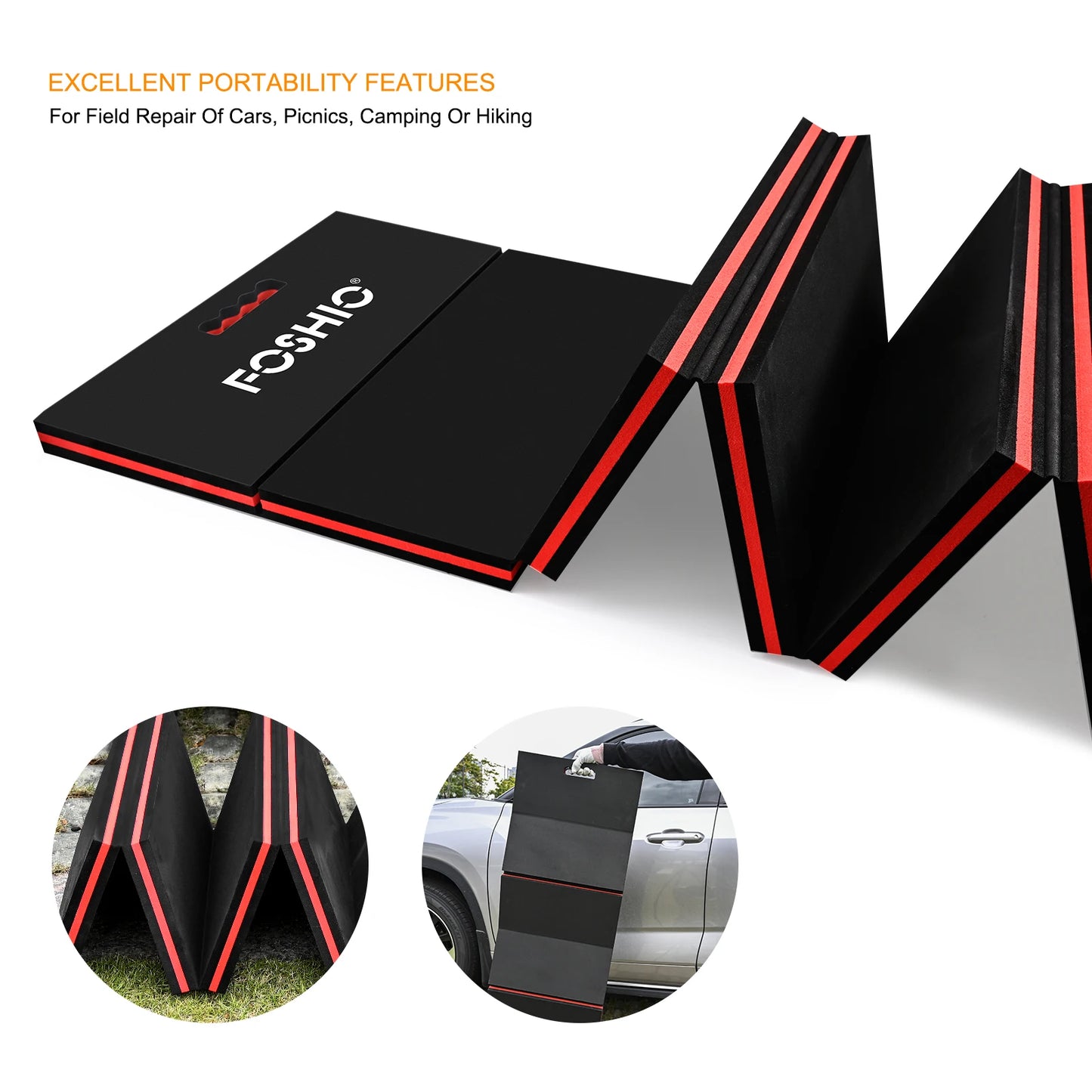 EHDIS 2-Fold/6-Fold Foldable Waterproof EVA Foam Mat Car Repair Portable Lying Kneeling Pad Gardening Outdoor Camping Rest Sheet