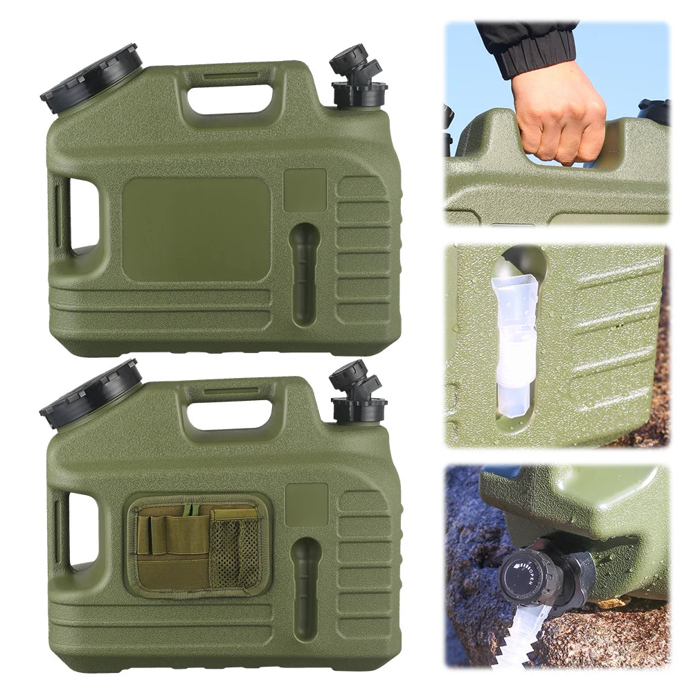 13-5L Car Water Bucket Large Capacity Drinking Water Bag Outdoor Camping Water Tank Carrier Canister for Car Vehicles Driving