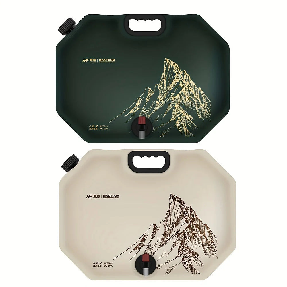Car Mounted Outdoor Drinking Water Bag 8l Large Capacity Folding Water Container Portable Folding Water Bag Camping Supplies