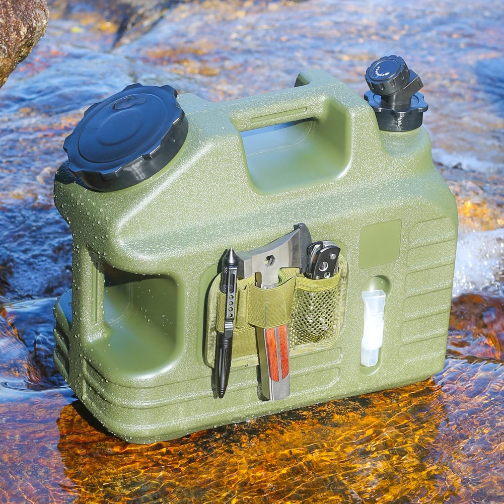 13-5L Car Water Bucket Large Capacity Drinking Water Bag Outdoor Camping Water Tank Carrier Canister for Car Vehicles Driving