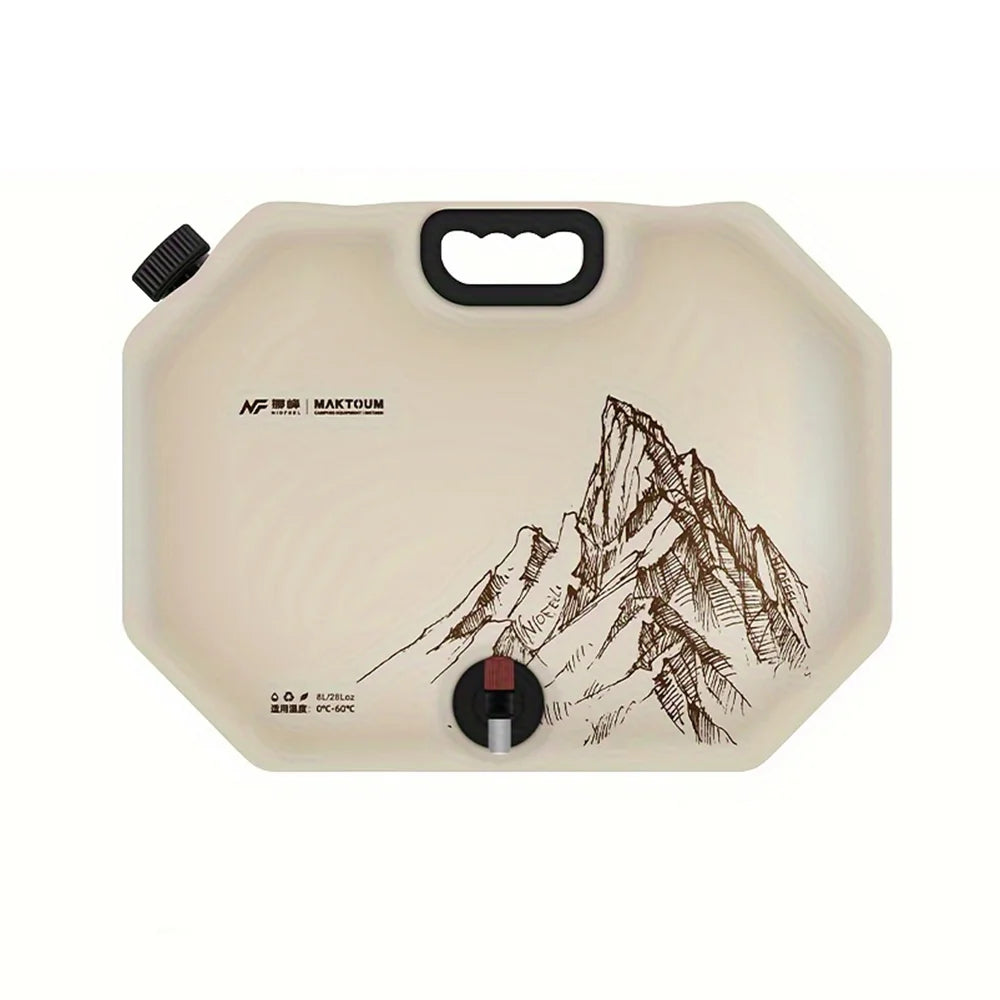 Car Mounted Outdoor Drinking Water Bag 8l Large Capacity Folding Water Container Portable Folding Water Bag Camping Supplies