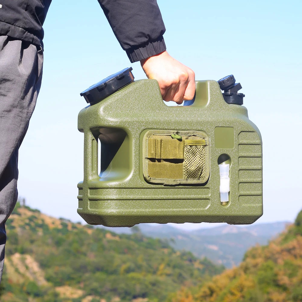13-5L Car Water Bucket Large Capacity Drinking Water Bag Outdoor Camping Water Tank Carrier Canister for Car Vehicles Driving