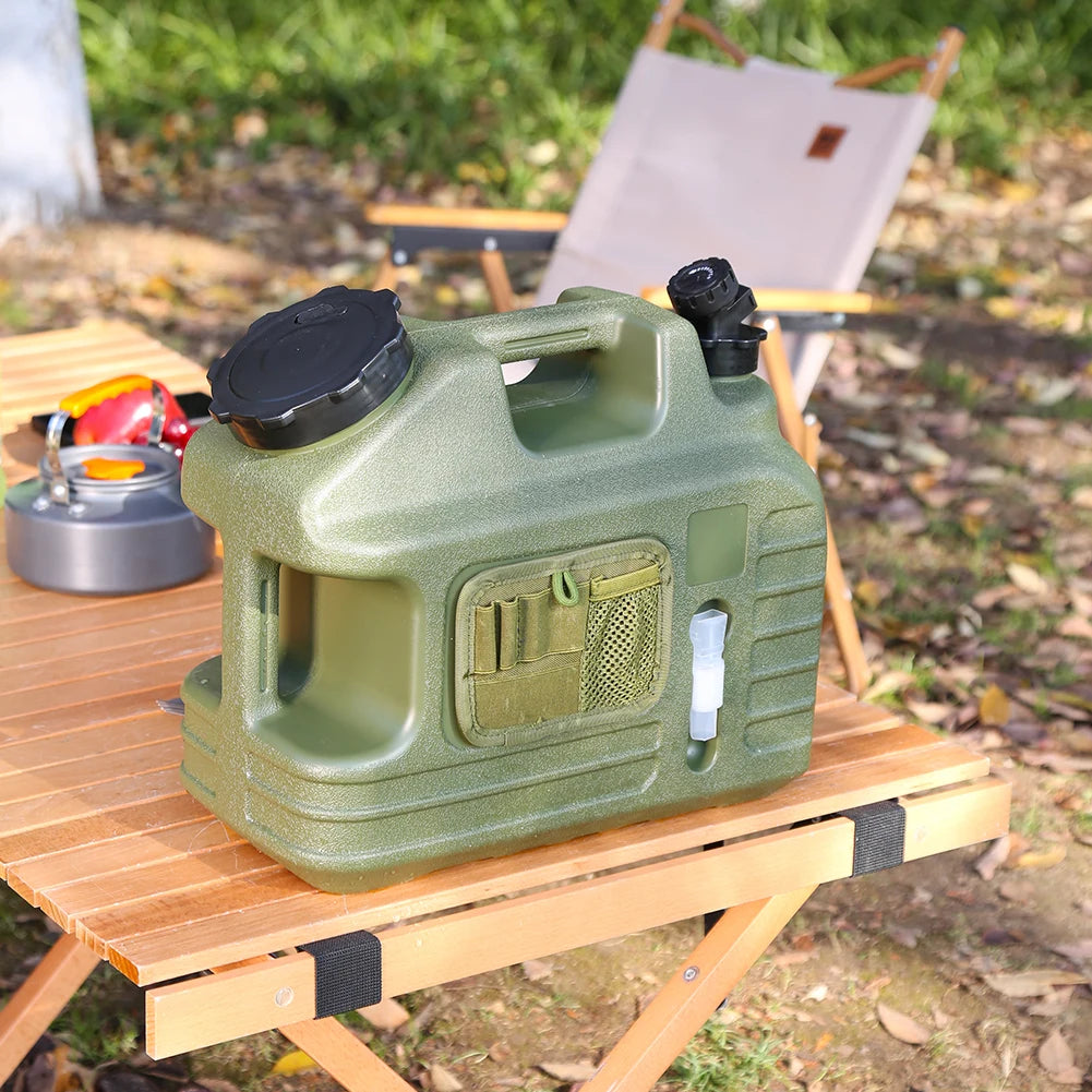 13-5L Car Water Bucket Large Capacity Drinking Water Bag Outdoor Camping Water Tank Carrier Canister for Car Vehicles Driving