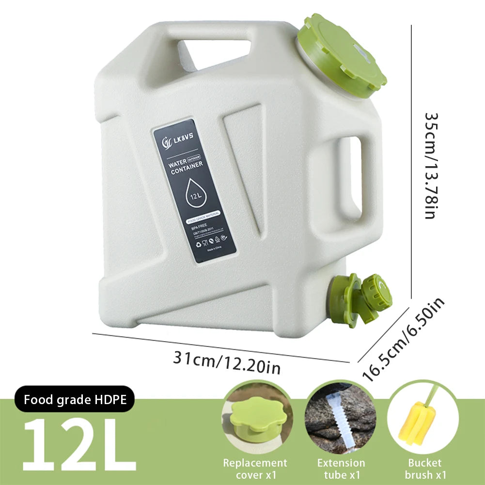 13-5L Car Water Bucket Large Capacity Drinking Water Bag Outdoor Camping Water Tank Carrier Canister for Car Vehicles Driving