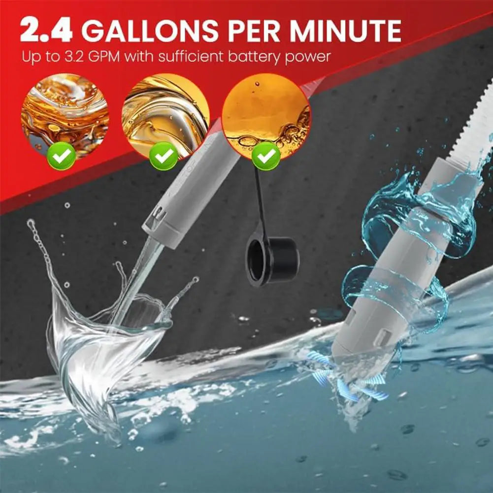 Electric oil pump Auto Stop Safety Multi Tank Adapters Battery USB Powered Portable Hose for Car Boat Emergency Camping RV