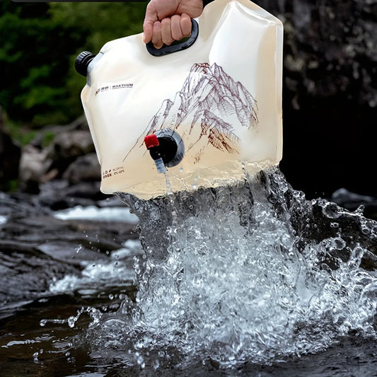 Car Mounted Outdoor Drinking Water Bag 8l Large Capacity Folding Water Container Portable Folding Water Bag Camping Supplies