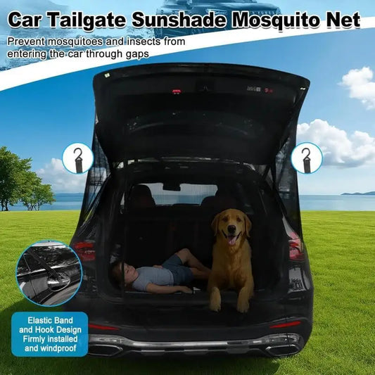 1PCS Car Tailgate Screen  Self Driving Anti Mosquito And Insect Net Bag Outdoor Camping Ventilation Trunk Breathable Mesh Cover
