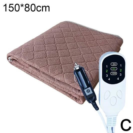 12V Car Heating Blanket Auto Sleeper Warm Heater For Camping Trucks Off-Road Vehicles Heated Blanket Seats Heater Warm Heat J6K2