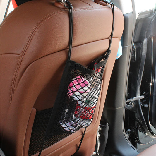 Universal Car Strong Elastic Bag Car Mesh Net Bag Between Car Organizer Seat Back Storage Bag Luggage Holder Pocket