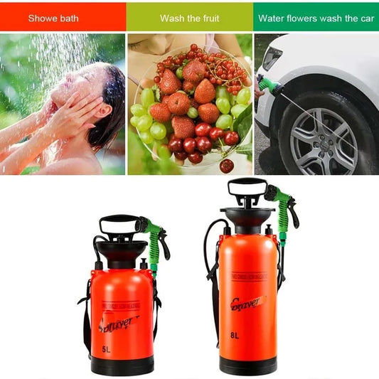 5/8L Car Washing Small Sprayer Portable Outdoor Camping Shower Multi-Function Bath Sprayer Watering Flowers For Travel